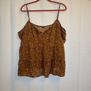 Old Navy Floral Tie Front Tank Top Size Extra Extra Large (XXL)